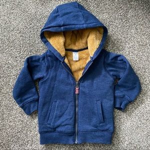 Fuzzy Lined Zip Hoodie by Carter’s - Size 2T